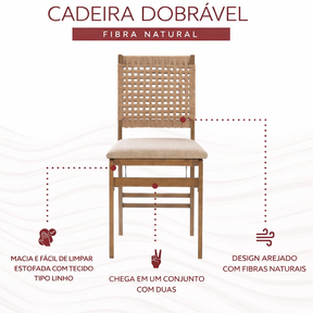 Kit 2 Cadeiras Dobráveis Confort Line